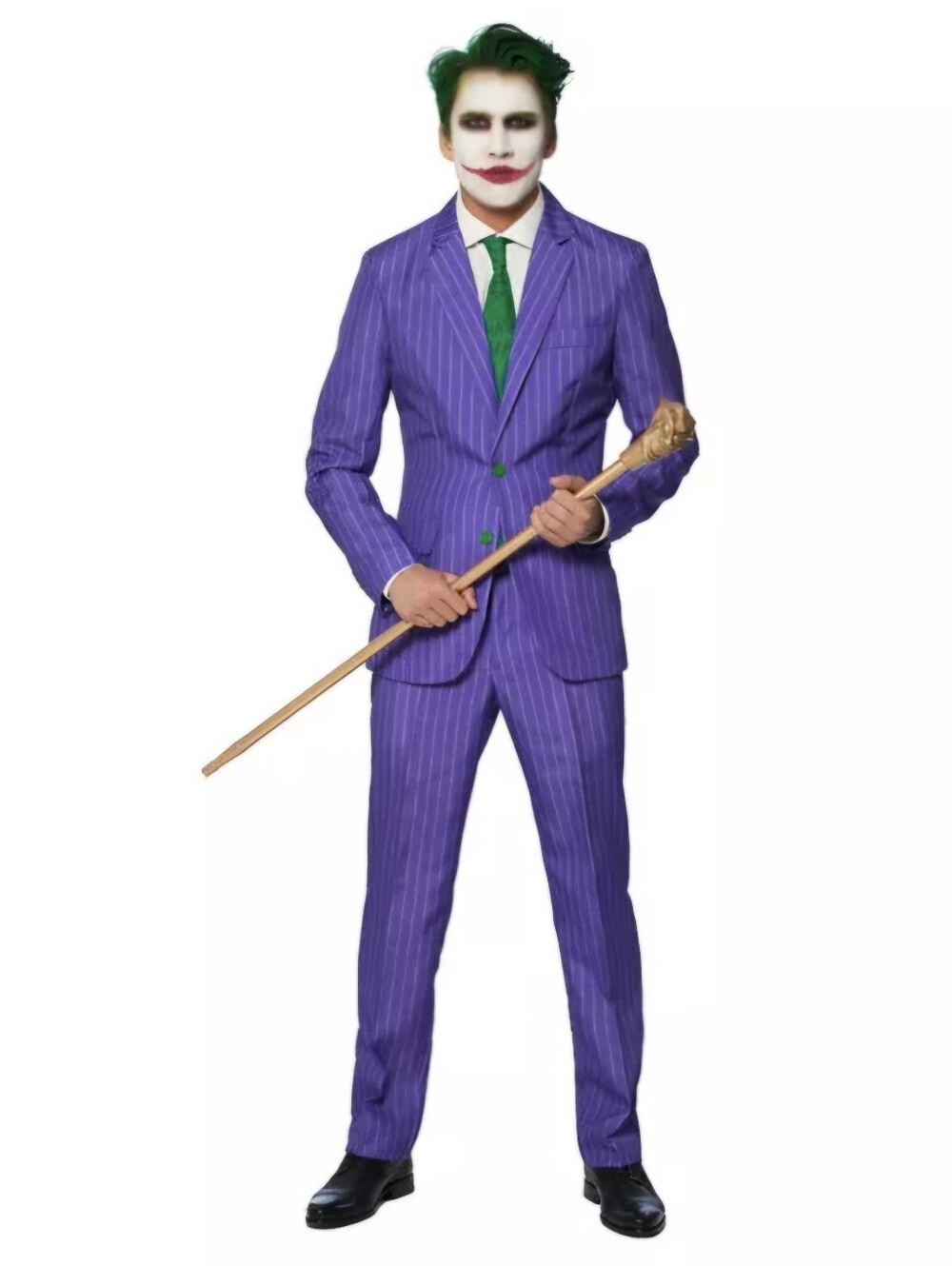 3 PC DC Comics Mens Spirit Halloween Costume THE JOKER Suit Batman Adult Small